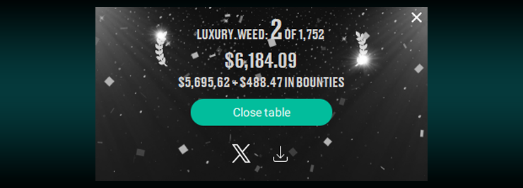 Бакалавр Борис gethighroller - $6к за второе на PokerStars.