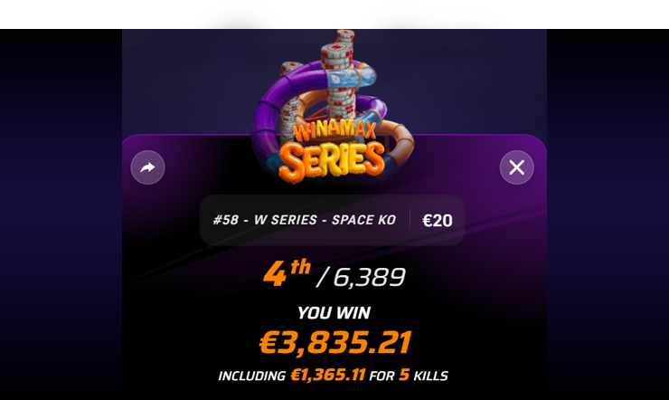 У Ростислава Texnolog204 - выигрыш €3.8k на Winamax